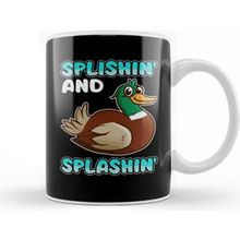 Baskı Dükkanı Splishin' And Splashin' Bath Cute Baby Duck Kupa