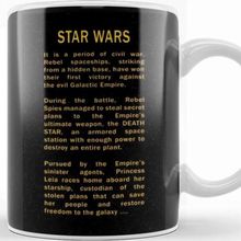 Baskı Dükkanı Star Wars Opening Crawl Kupa