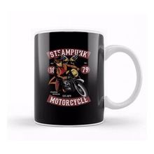 Baskı Dükkanı Steampunk Motorcycle Kupa