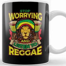 Baskı Dükkanı Stop Worrying and Listen to Reggae Rastafari Lion Kupa