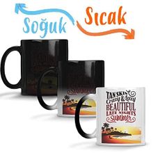Baskı Dükkanı Summer Nights Sihirli Porselen Kupa