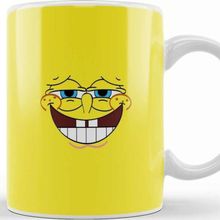 Baskı Dükkanı Sünger Bob Sponge Bob 014 Beyaz Porselen Kupa Bardak