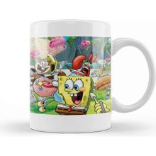 Baskı Dükkanı Sünger Bob Sponge Bob Beyaz Porselen Kupa Bardak