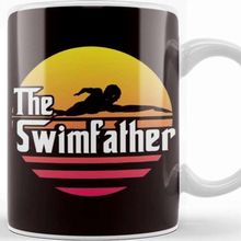 Baskı Dükkanı Swimfather Swimmer Swimming Pool Athlete Swim Water Sports Beyaz Porselen Kupa Bardak