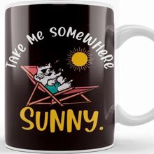Baskı Dükkanı Take Me Somewhere Beach Sunny Vacation Summer Travel Sunset Kupa