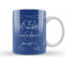 Baskı Dükkanı Tandem Bicycle Patent Blueprint W Starley H S Owen Kupa