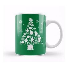 Baskı Dükkanı Teenage Mutant Ninja Turtles Christmas Tree Silhouette Kupa