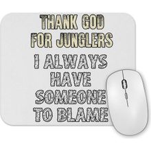 Baskı Dükkanı Thank God For Junglers Mouse Pad