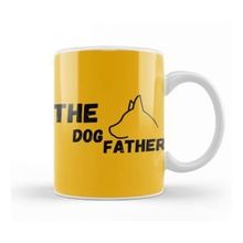 Baskı Dükkanı The Dogfather Funny Cute Dog Father Dad Owner Pet Doggo Pup Fun Humor Beyaz 330 ml Porselen Kupa Bardak