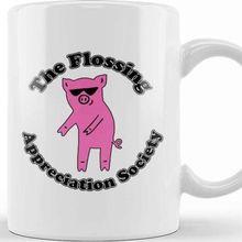 Baskı Dükkanı The Flossing Appreciation Society Beyaz 330 ml Porselen Kupa Bardak