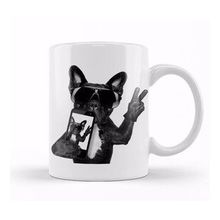 Baskı Dükkanı The French Bulldog Beyaz 330 ml Porselen Kupa Bardak