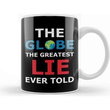 Baskı Dükkanı The Globe The Greatest Lie Ever Told Flat Earth Beyaz 330 ml Porselen Kupa Bardak
