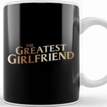 Baskı Dükkanı The Greatest Girlfriend Beyaz 330 ml Porselen Kupa Bardak