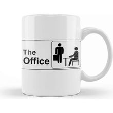 Baskı Dükkanı The Office Logo Porselen Beyaz Kupa Bardak
