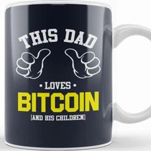 Baskı Dükkanı This Dad Loves Bitcoin and His Children Kupa
