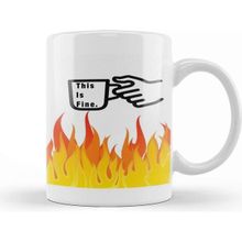 Baskı Dükkanı This Is Fine 03 Kupa