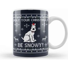 Baskı Dükkanı Tintin May Your Christmas Be Snowy Knit Kupa