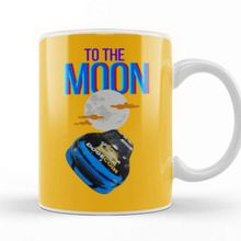 Baskı Dükkanı To The Moon Dogecar Dogecoin Crypto Logo Merch Porselen Beyaz Kupa Bardak