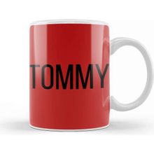 Baskı Dükkanı Tommy Porselen Beyaz Kupa Bardak