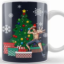 Baskı Dükkanı Tony Tony Chopper Around The Christmas Tree One Piece Porselen Beyaz Kupa Bardak