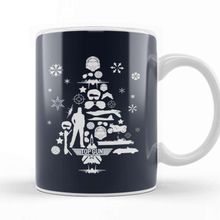 Baskı Dükkanı Top Gun Christmas Tree Silhouette Kupa