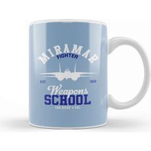 Baskı Dükkanı Top Gun Miramar Weapons School Porselen Beyaz Kupa Bardak