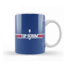 Baskı Dükkanı Top Gun Top Scrum Rugby Ball Logo Kupa Bardak