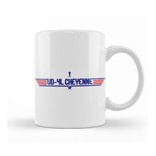 Baskı Dükkanı Ud 4l Cheyenne Topgun Logo Aliens Porselen Beyaz Kupa Bardak
