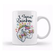 Baskı Dükkanı Unicorn I Sweat Rainbow Pixel Art Kupa