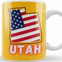 Baskı Dükkanı Utah Usa Vintage Kupa