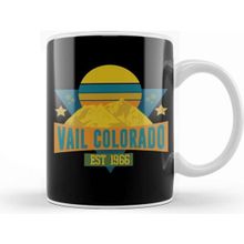 Baskı Dükkanı Vail Colorado Est 1966 Snowboarding Mountain Kupa Bardak