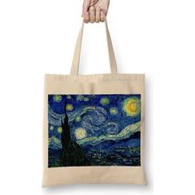 Baskı Dükkanı Van Gogh Yıldızlı Gece Bez Çanta