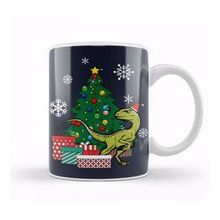 Baskı Dükkanı Velociraptor Around The Christmas Tree Kupa Bardak