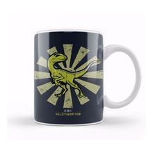 Baskı Dükkanı Velociraptor Retro Japanese Kupa Bardak