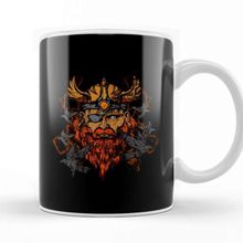Baskı Dükkanı Vintage Odin &amp; Ravens Norse Mythology Distressed Kupa