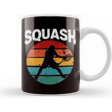 Baskı Dükkanı Vintage Squash Player Retro Racket Ball Sports Indoor Tennis Kupa