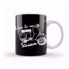 Baskı Dükkanı Viva La Vespa Classic Beyaz Porselen Kupa Bardak