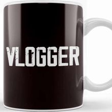 Baskı Dükkanı Vlogger Travel Food Beauty Vlog Vlogging Videographer Story Beyaz Porselen Kupa Bardak
