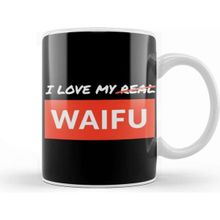 Baskı Dükkanı Waifuı Love My Real Waifu Beyaz Porselen Kupa Bardak