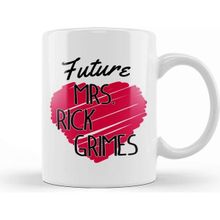 Baskı Dükkanı Walking Dead Future Mrs Rick Grimes Love Heart Beyaz Porselen Kupa Bardak