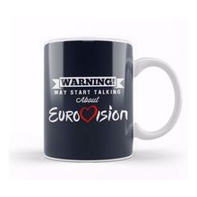 Baskı Dükkanı Warning May Start Talking About Eurovision Beyaz Porselen Kupa Bardak