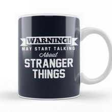 Baskı Dükkanı Warning May Start Talking About Stranger Things Beyaz Porselen Kupa Bardak