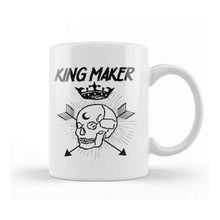 Baskı Dükkanı Warrior Skull Crown King Maker Historical Fantasy Beyaz Porselen Kupa Bardak