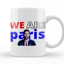 Baskı Dükkanı We Are Parıs Leo Messi Beyaz Porselen Kupa Bardak