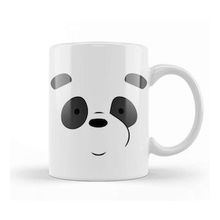 Baskı Dükkanı We Bare Bears Panda Face Beyaz Porselen Kupa Bardak