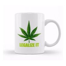 Baskı Dükkanı Weed Legalize It Marijuana Cannabis 01 Beyaz Porselen Kupa Bardak