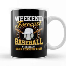 Baskı Dükkanı Weekend Forecast Baseball With Beer Consumption Beyaz Porselen Kupa Bardak