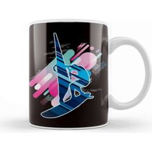 Baskı Dükkanı Windsurfing Abstract Windsurfer Sailboarding Water Sports Beyaz Porselen Kupa Bardak