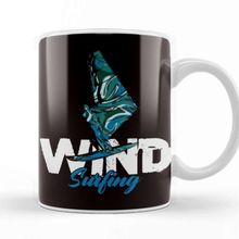 Baskı Dükkanı Windsurfing Windsurfer Sailboarding Water Sports Ocean Wave Beyaz Porselen Kupa Bardak