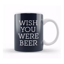 Baskı Dükkanı Wish You Were Beer Beyaz Porselen Kupa Bardak